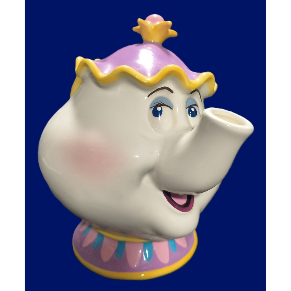 Beauty and the Beast Hand Painted Tea Pot Coin Bank by the Walt Disney Company